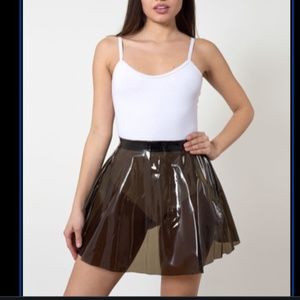 Clear Black  PVC Circle Skirt | American Apparel